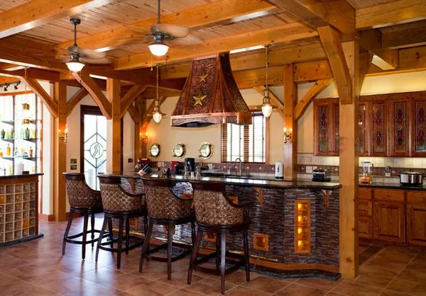 13810 western kitchen lights wood