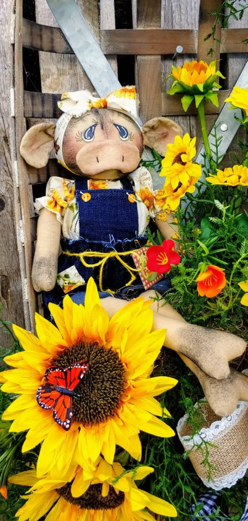 13852 cow kitchen decor sunflower