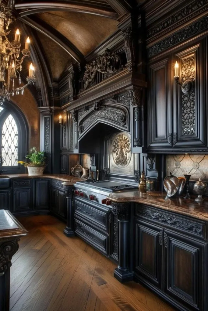 13861 gothic kitchen lighting ambiance