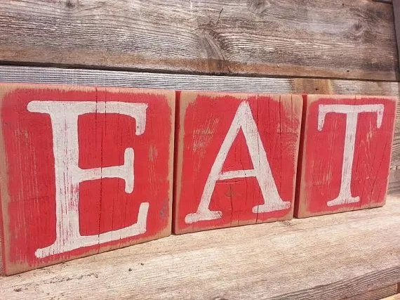 13864 rustic eat sign