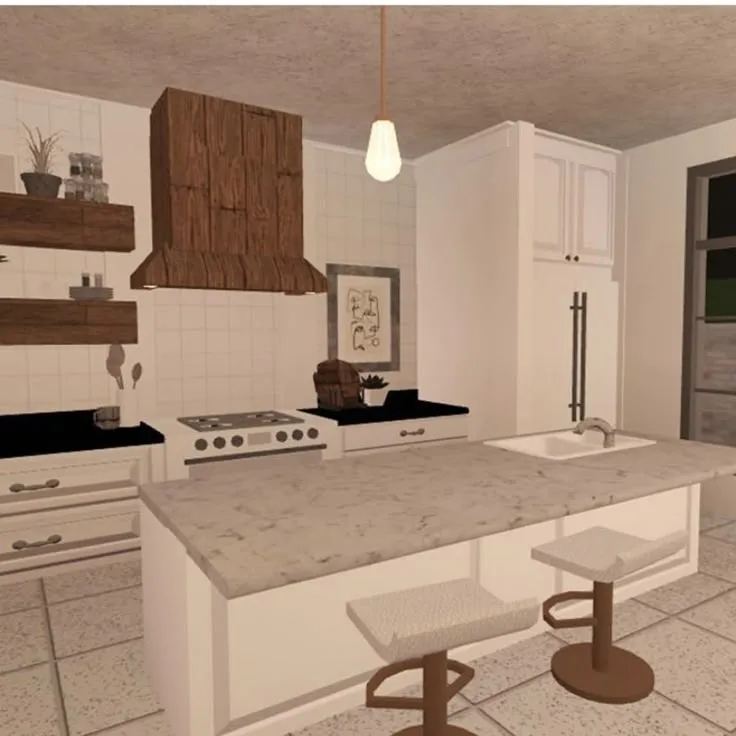 13878 bloxburg modern farmhouse kitchen