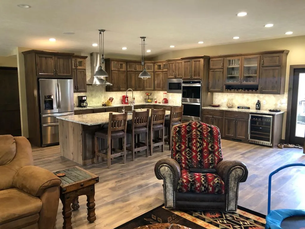 13929 rustic red kitchen overview