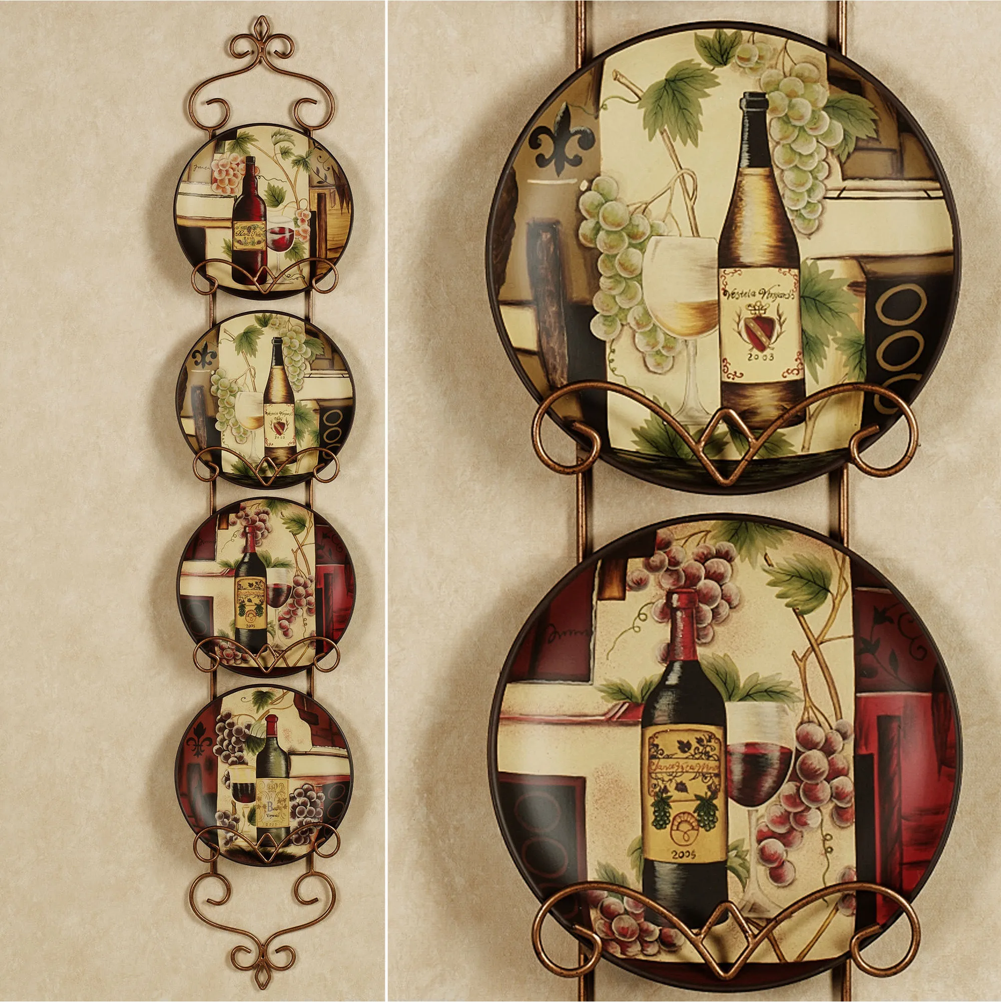 13973 kitchen decor grapes wine 1