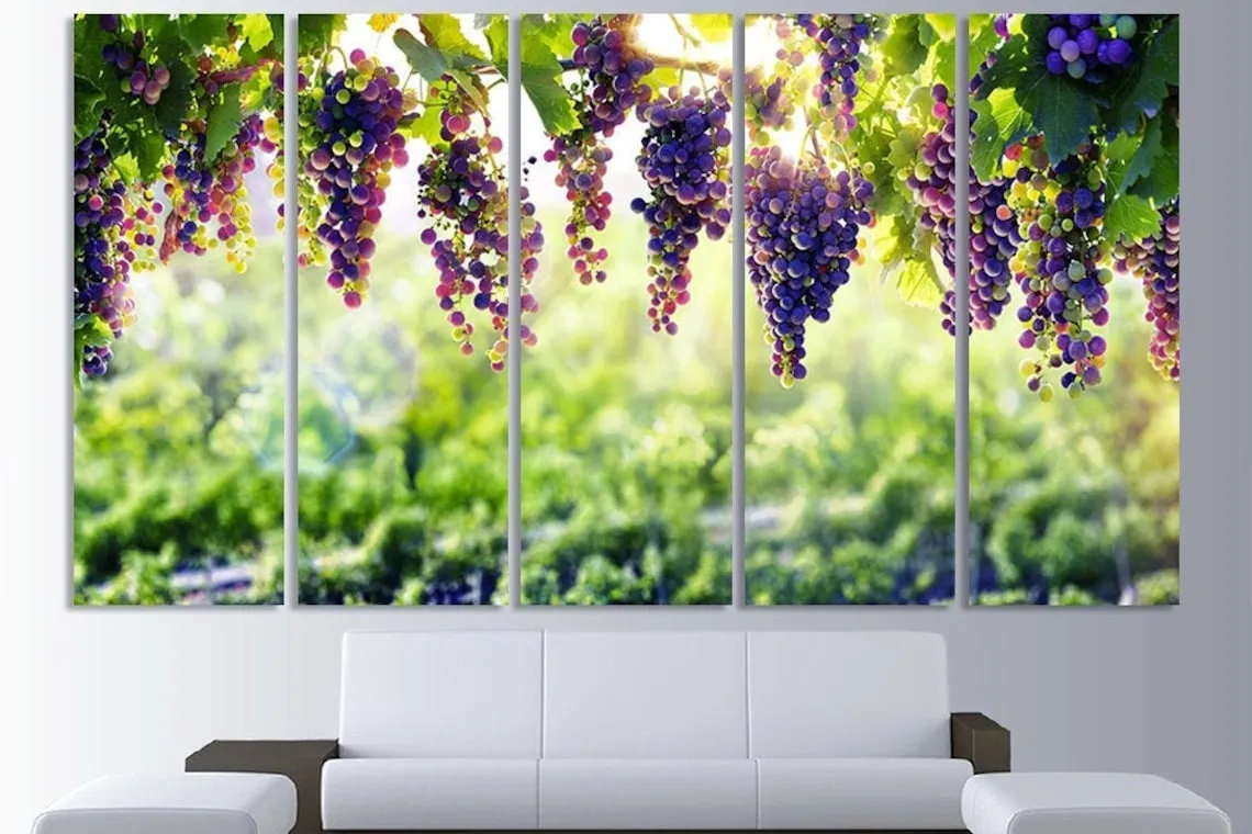13973 kitchen decor grapes wine 7
