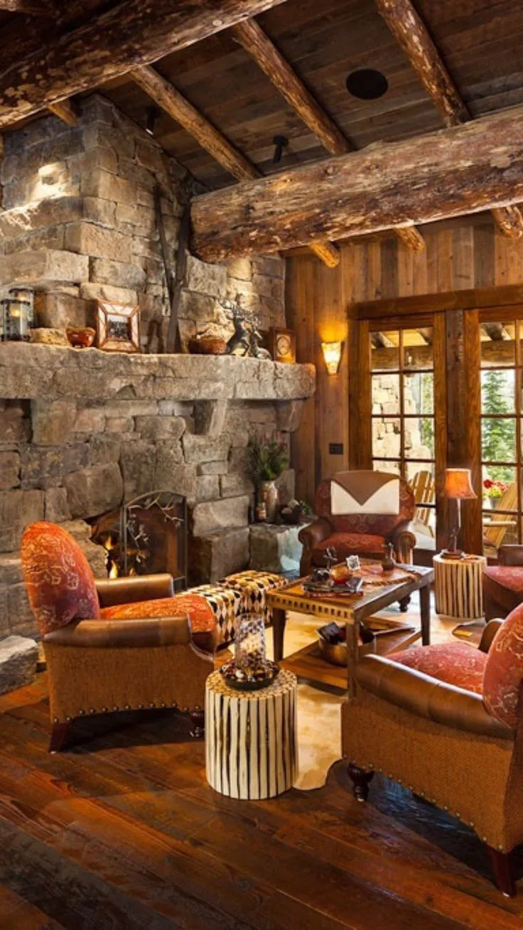 13996 rustic red kitchen overview