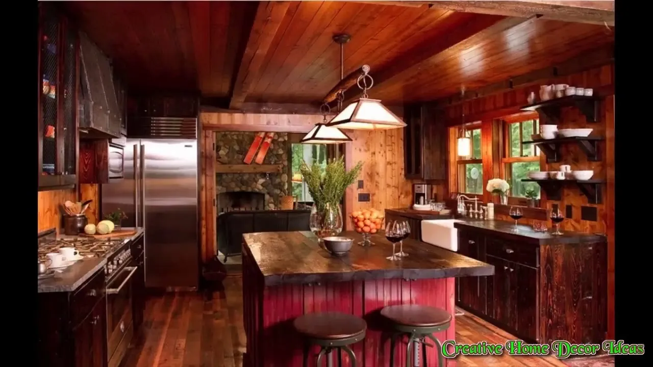 13997 rustic red kitchen overview