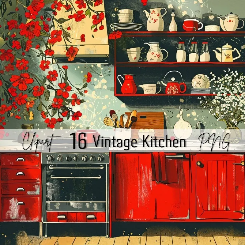 13998 red kitchen lighting