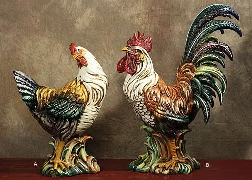 14001 ceramic rooster kitchen decor image 1