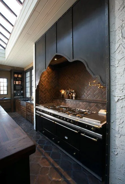 14008 gothic kitchen black cabinets
