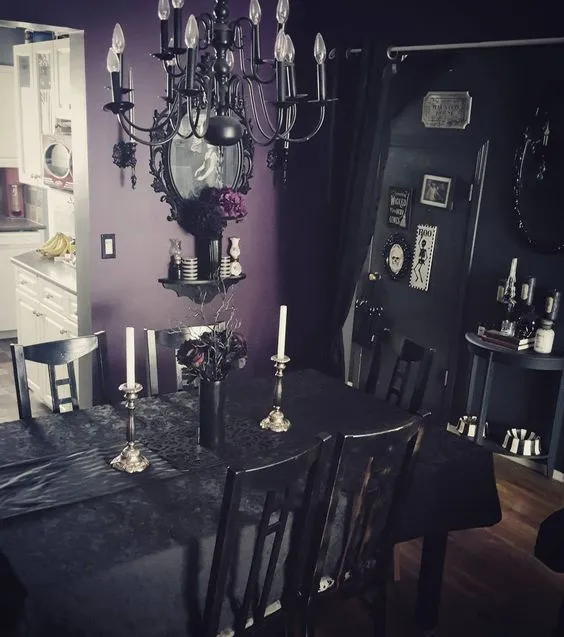 14008 gothic kitchen metallic accents