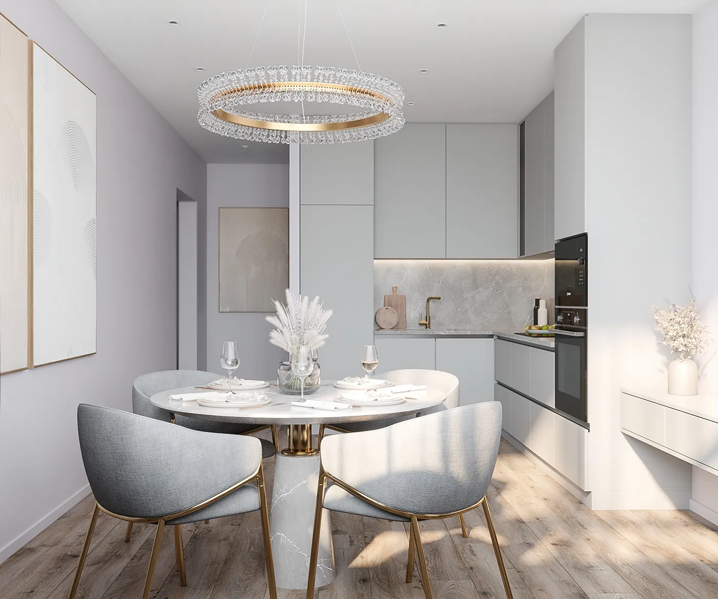 14042 lavender kitchen textiles