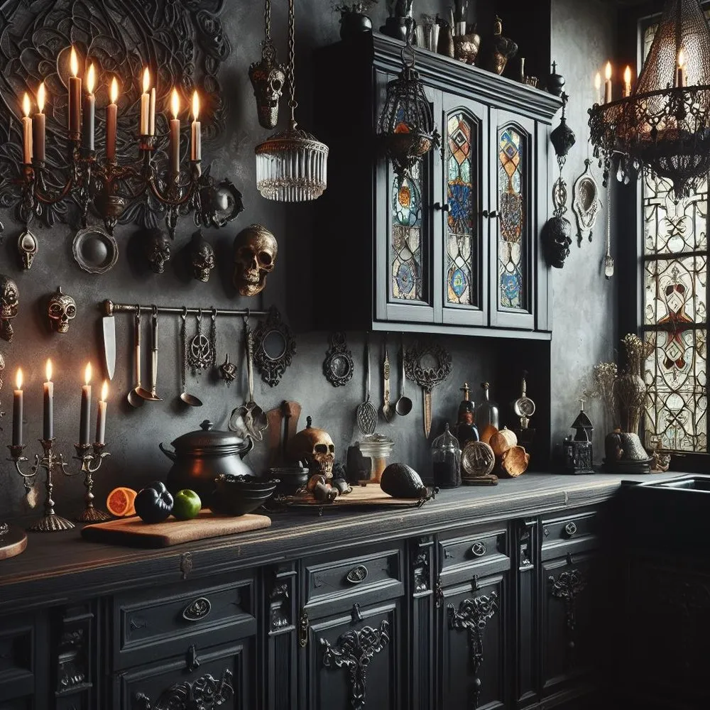 14044 gothic kitchen wall 3