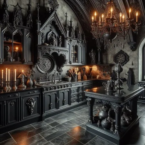 14044 gothic kitchen wall 4