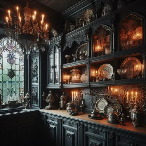 14044 gothic kitchen wall 6