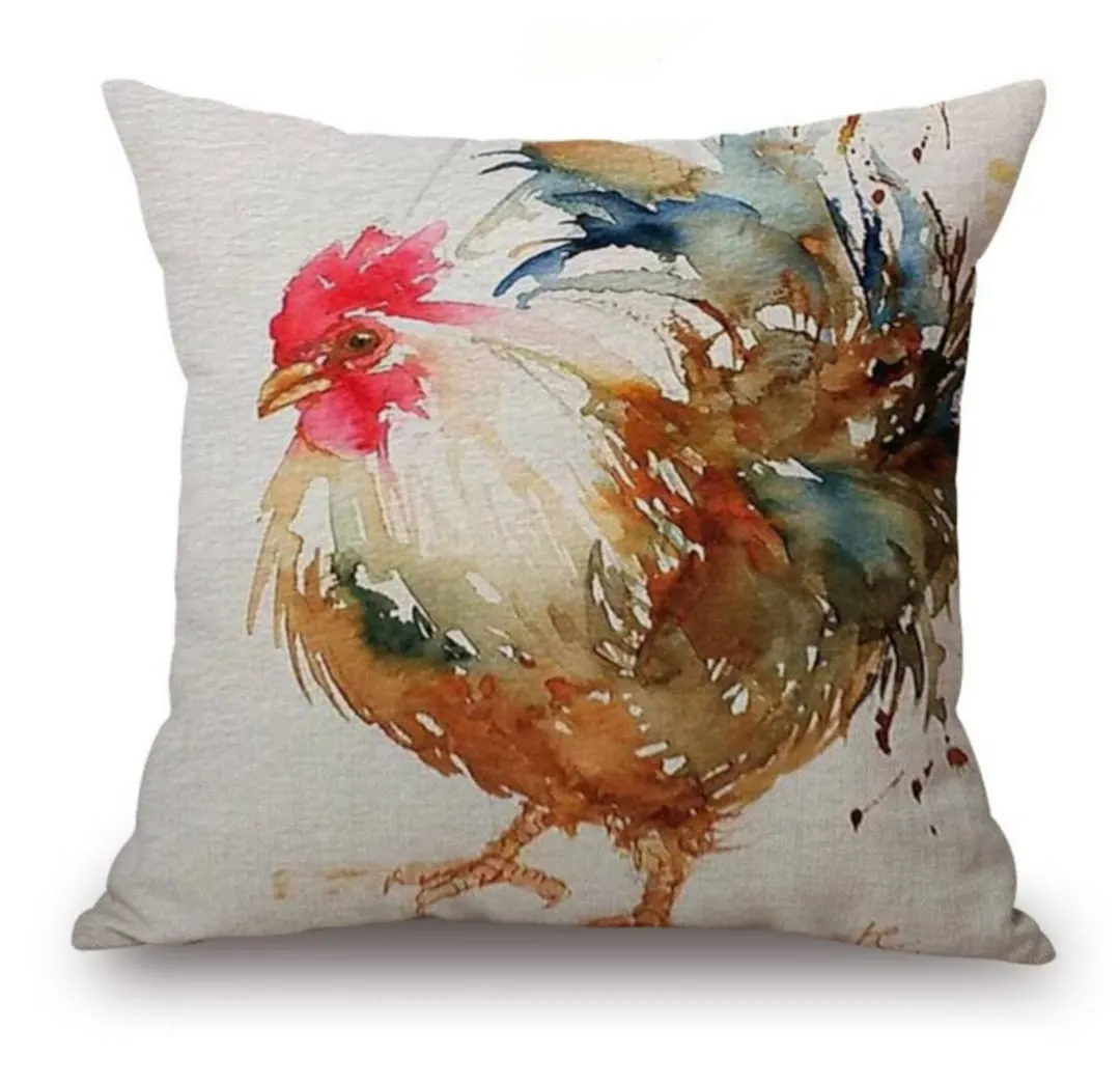 14051 rooster textile accents