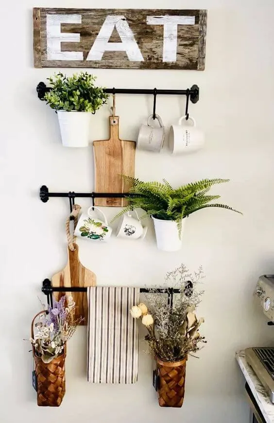 14070 rustic kitchen shelving